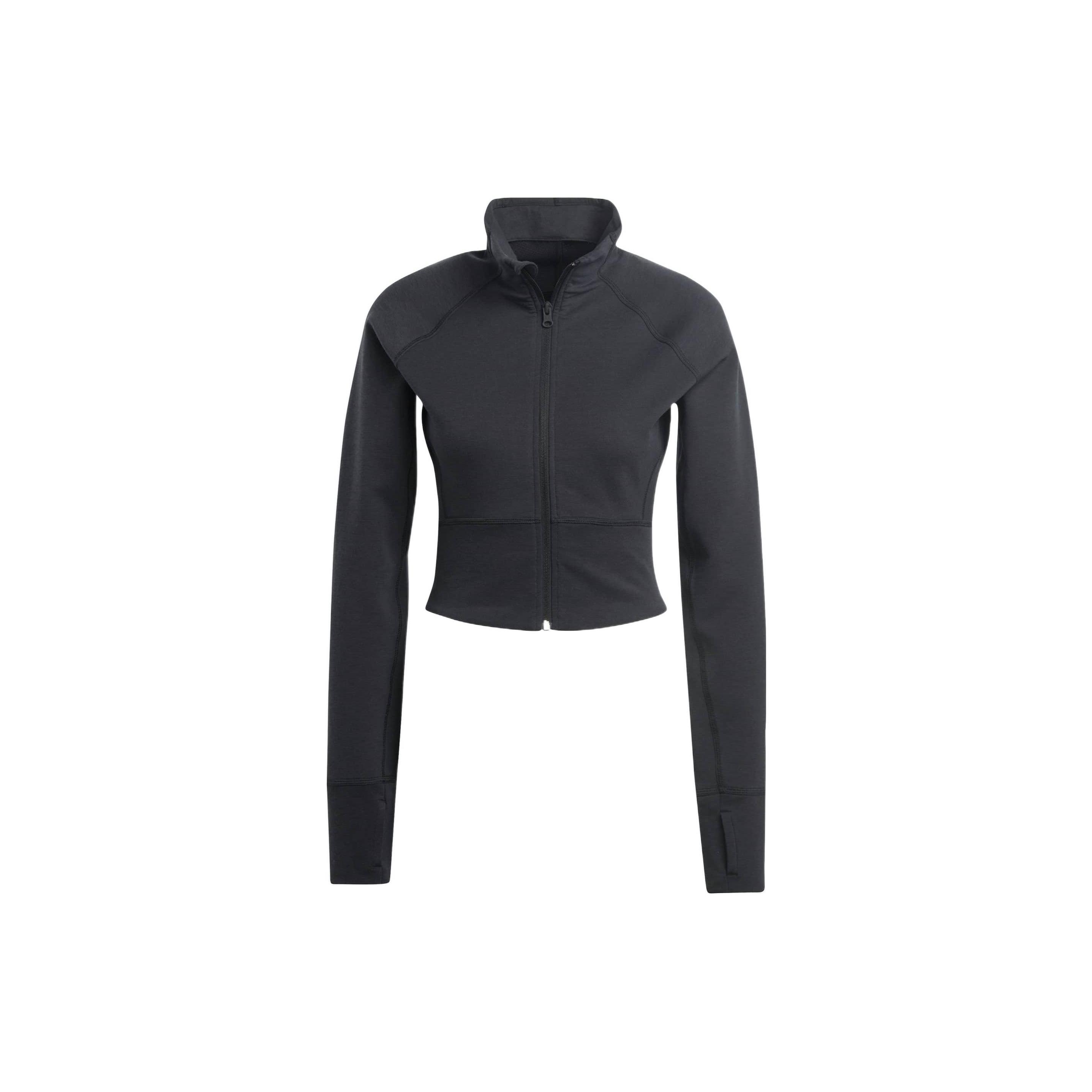 (WMNS) adidas Aeroready Studio Cropped Jacket Asia Sizing Black Women s HD8944 L