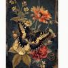 Vintage Botanical Butterfly Metal Wall Art 8x12 Inch Floral Scroll Panel
