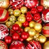 Christmas Ball Ornaments 44 Pcs Christmas Tree Decorations Set 2.4" 1.2" Shatterproof Colorful Plastic Balls for Holiday