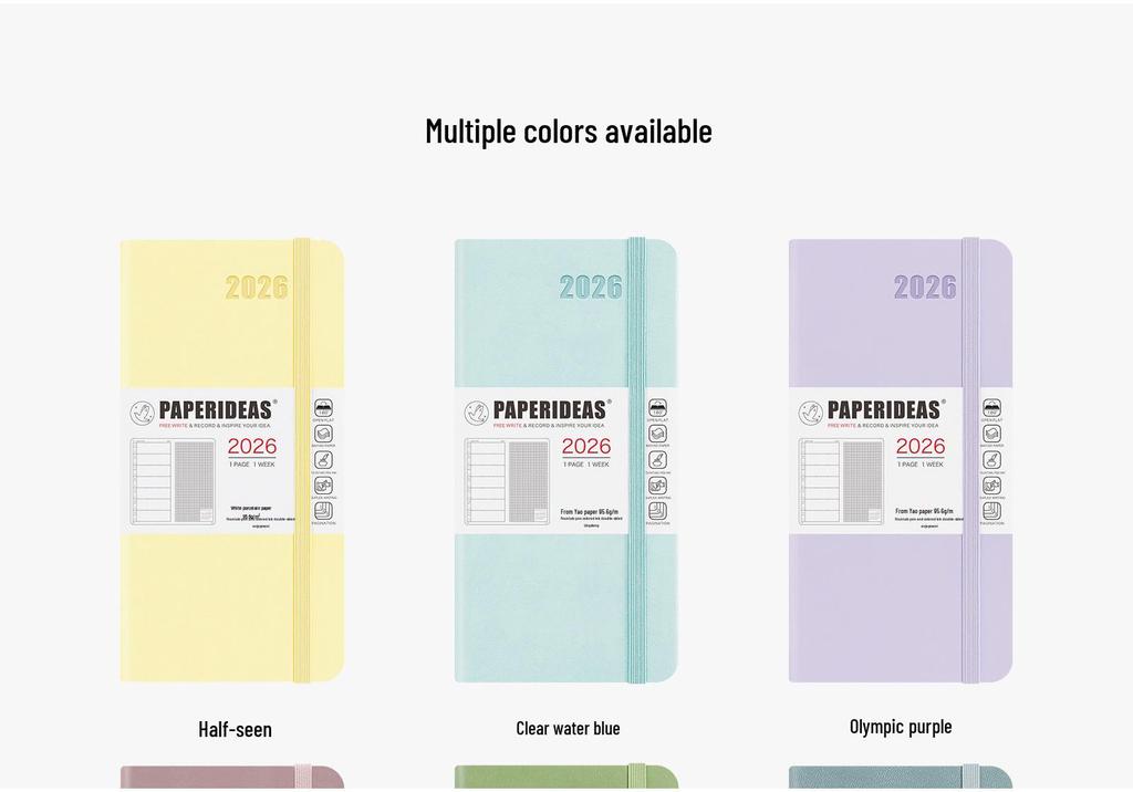 2026 Portable Weekly Planner: Leather-Covered Diary & Time Management Book