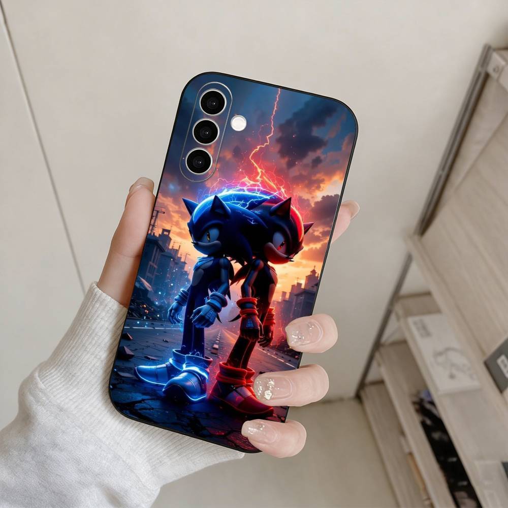 Game S-Sonic The H-Hedgehog Phone Case For Samsung Galaxy A73,A72,A71,A70,A53,A52,A51,Others Soft Black Cover