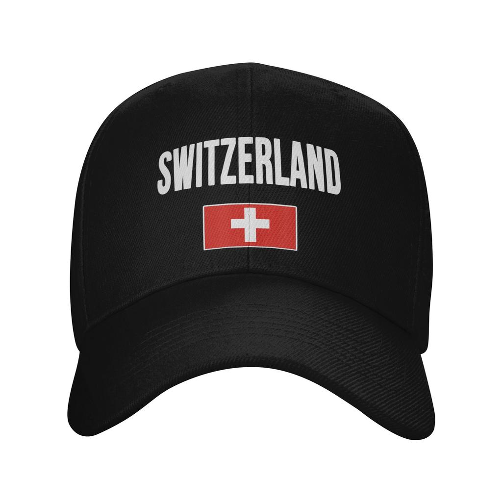 Gorra Unisex para Mujer Bandera de Suiza Retro Gorras de Béisbol Ajustable Ropa Casual