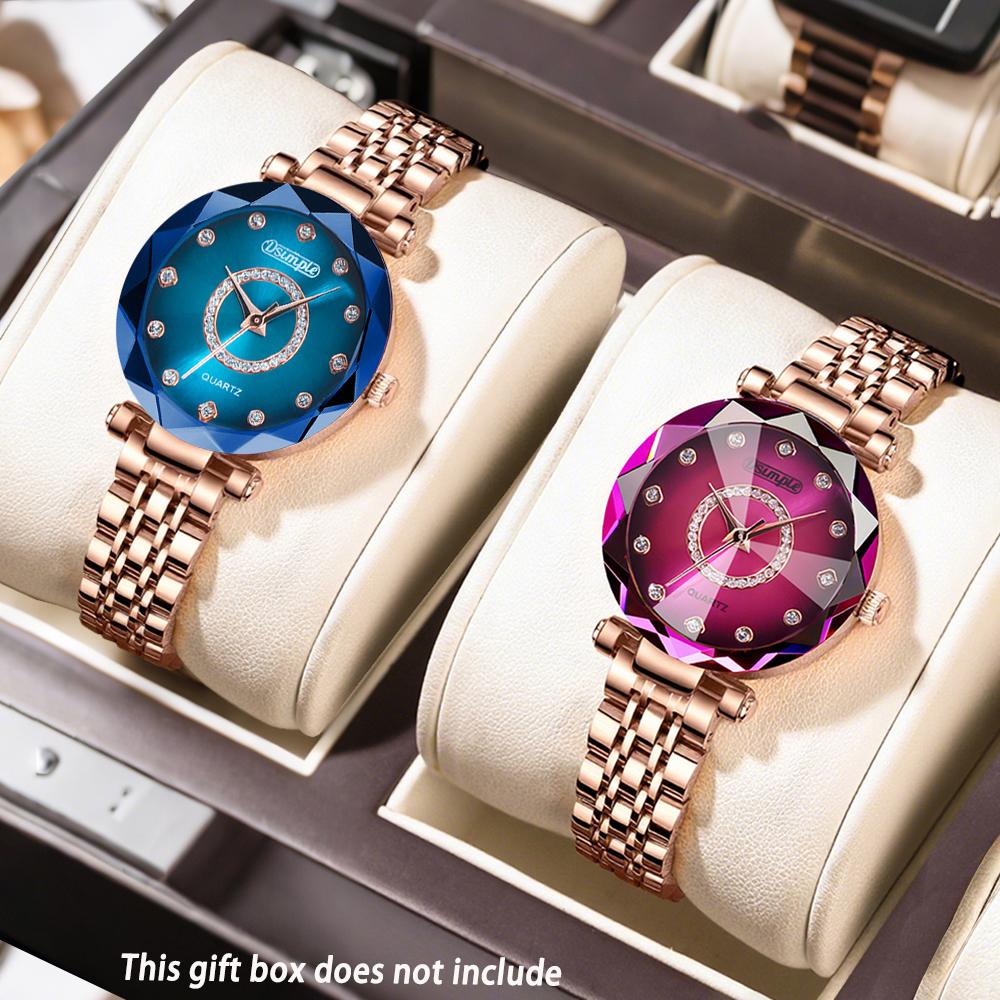 

Набор из 2 роскошных элегантных женских часов, кварцевый механизм, повседневные часы | Наручные часы для вечеринки | Великолепные | модные аксессуары