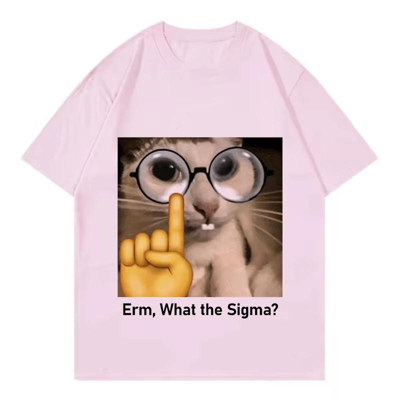 Meme Cat T Shirts Unisex Unisex Cat Tshirt Vintage Round Neck Short Sleeve Trendy Tee Shirt Streetwear