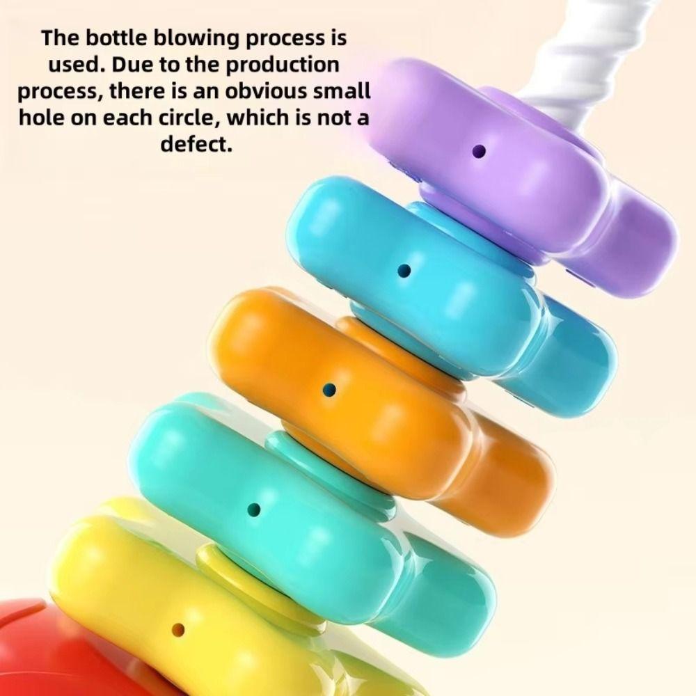 Irregular Square Rotating Screw Bolt Toys Rainbow Tower Stacking Rainbow Tower  Infant