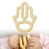 Silicone Teether Toy for Babies Mom's Hand Yellow MinikOiOi 1 Pc.