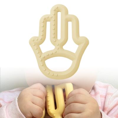 Silicone Teether Toy for Babies Mom's Hand Yellow MinikOiOi 1 Pc.