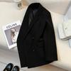 Korean Style Black Women's Jacket: 2026 Spring/Autumn Trendy, Versatile, High-End Small Suit for Petite Fashionistas.