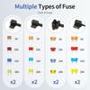 36PCS 4 Types Fuse Tap 12V Add a Fuse Kit with 5A 10A 15A 20A Fuse Standard Low Profile Fuse Tap Adapter Mini and Micro2