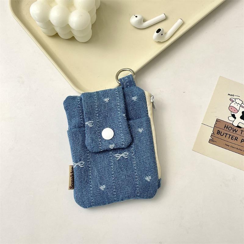 

3 Высококачественный джинсовый картхолдер, много отделений для карт, маленький картхолдер, большая вместимость для документов, защитный чехол для банковских карт.