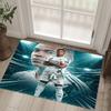 Tapis en Velours Cristal Design Kylian Mbappe Douillet Non ?Tapis imprimé antidérapant pour chambre, salon, entrée