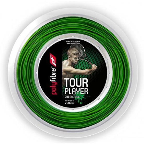 

Polyfibre Tour Player Green Touch 200m roll Tennis string Polyester string (1.23mm) [Used] зелёный