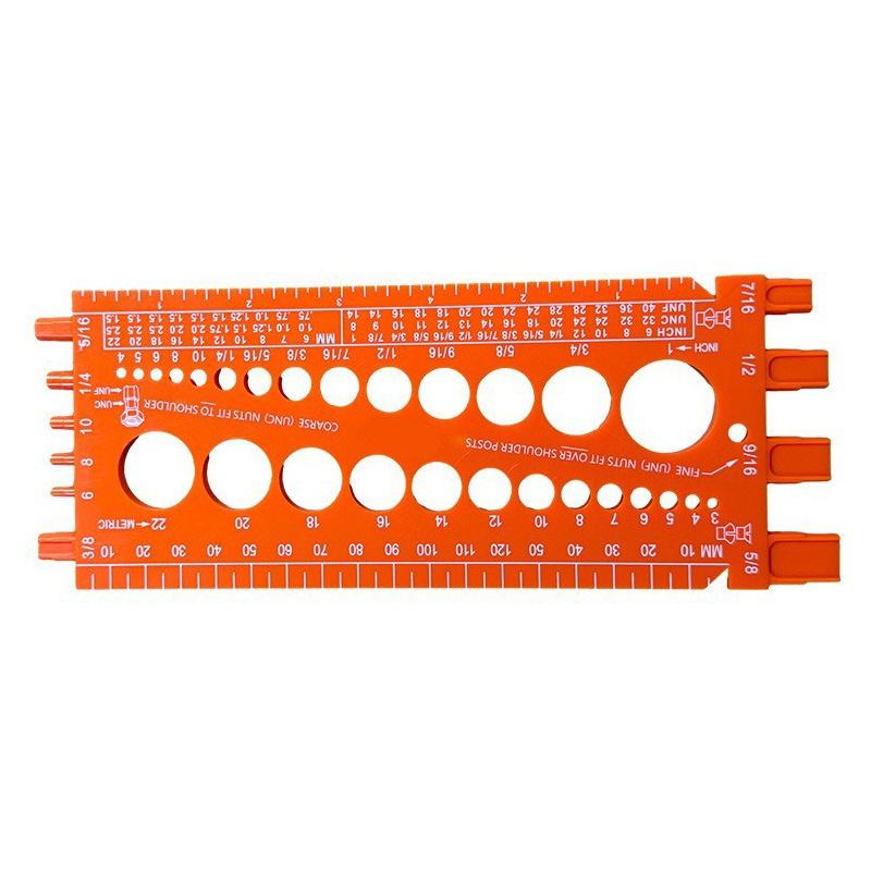 1 pièce Outil de mesure de filetage portable Jauge de filetage pour écrous, boulons, vis Multifonctionnel Pouce Métrique Identification Rapide Vérification de filetage d'écrou, de boulon