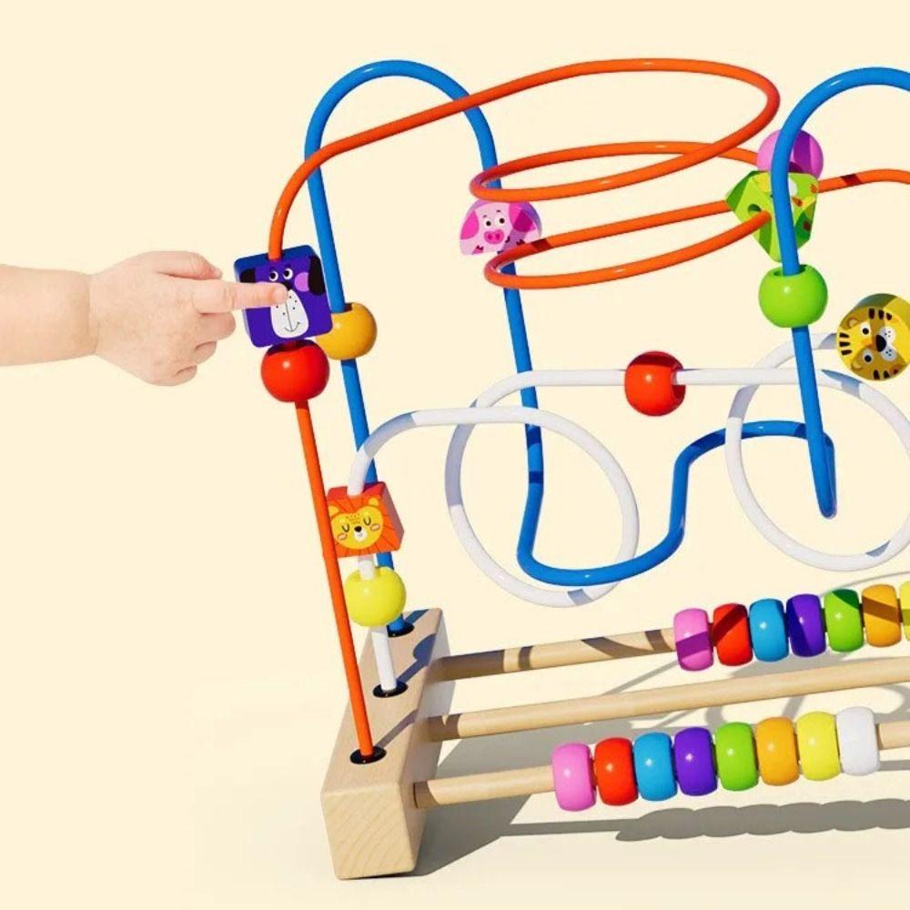 Intellectual Training Bead Stringing Building Blocks  For Infants 6 Months and Older