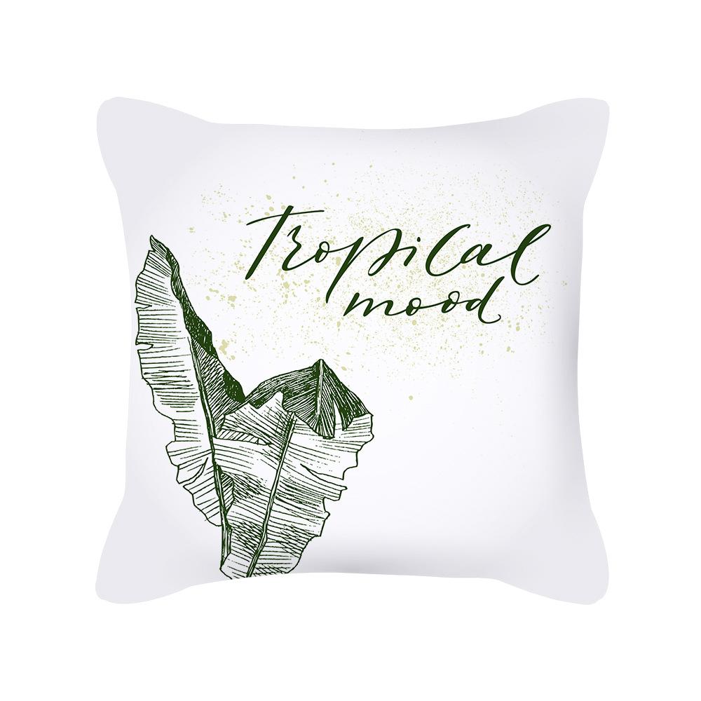 New Nordic Home Green Plant Tropical Fruit Pillowcase Without Pillow Core Cushion Cover Waist Pillowcase