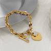 Fashion love heart bracelet jewelry personalized titanium steel bracelet for women
