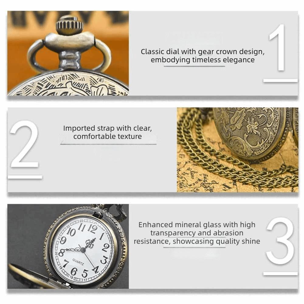 Steampunk Pocket Watch Quartz Movement Pocket Watch Pendant Chain Watches Best Gift