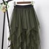 Gonne in tulle con vita elastica Gonna tutù in rete elastica a vita alta moda donna Gonna midi sexy per ragazze