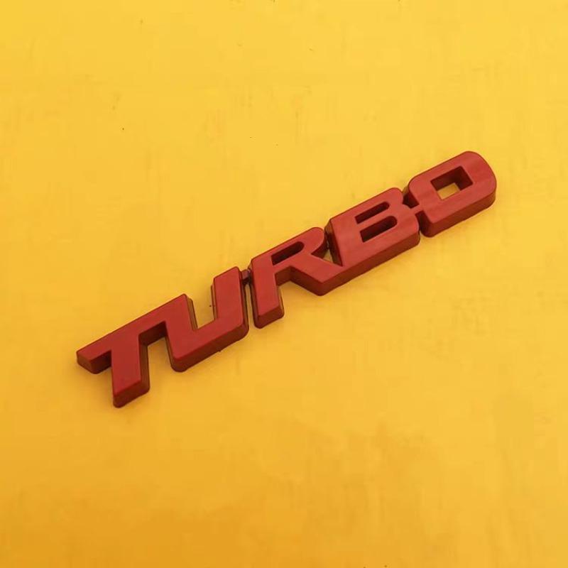 Modifiziertes Auto-Logo Turbo Metallaufkleber Sportlicher Karosserieaufkleber Hinteres Emblem Seitenemblem Dekorativer Aufkleber für Automobile