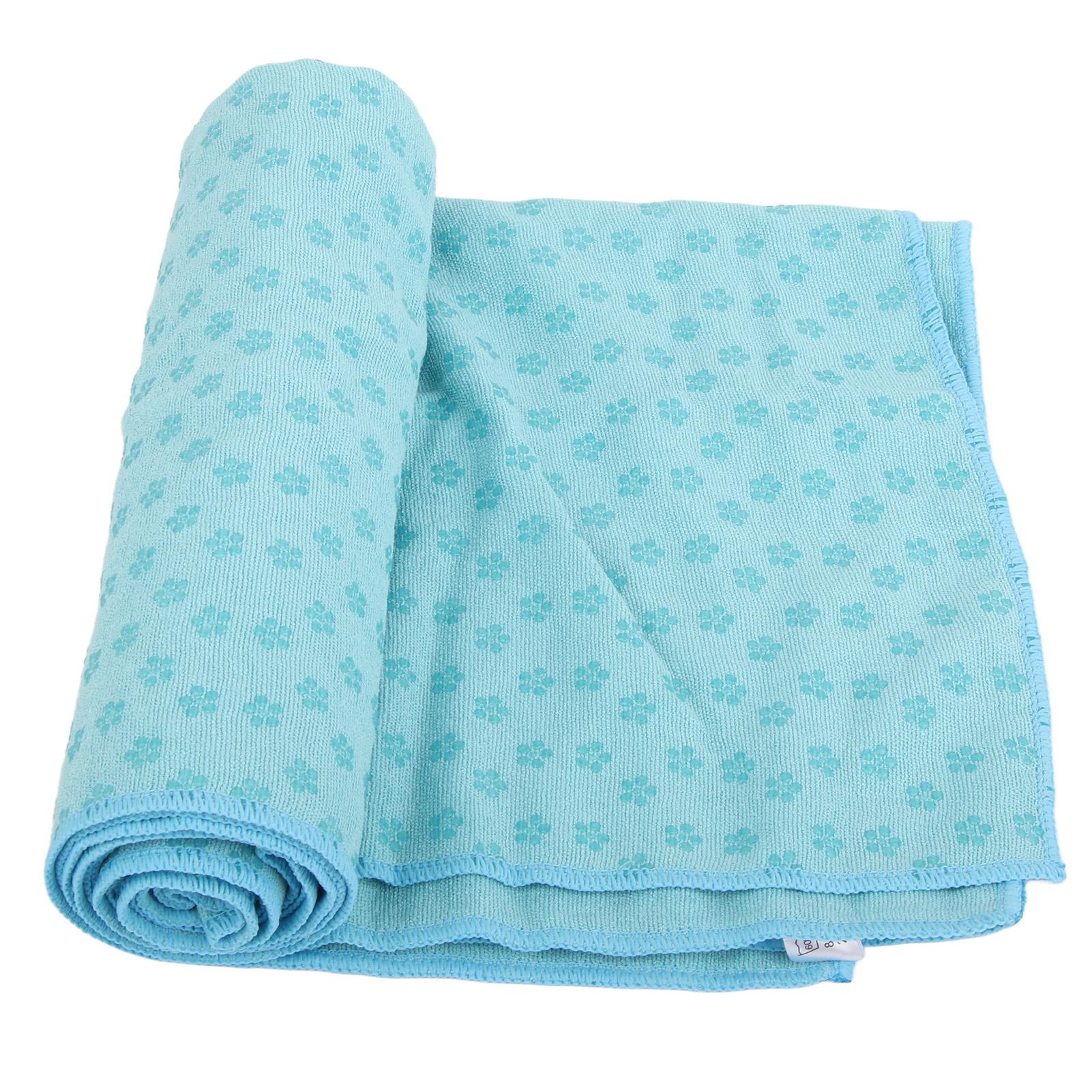 Yoga Mat Cover Anti Slip Yoga Mat Towel Fitness Exercise Blanket for Yoga Gym 183 x 63cm(Sky Blue ) colore azzurro