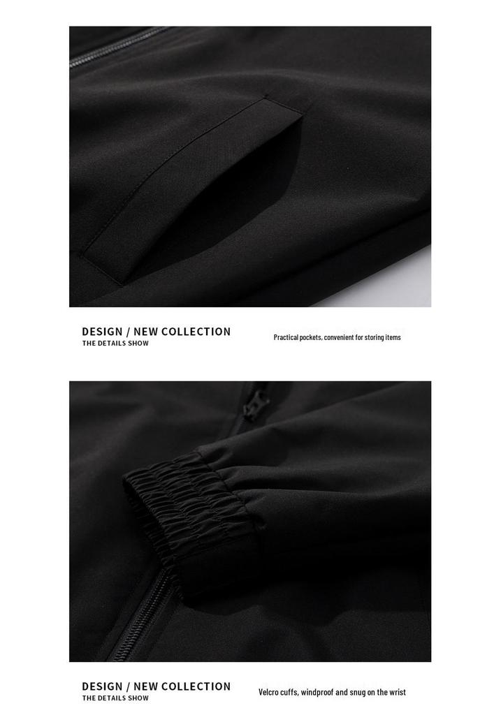 2025 Men's Trendy Lapel Windbreaker: High-End Spring/Autumn Loose Fit Jacket