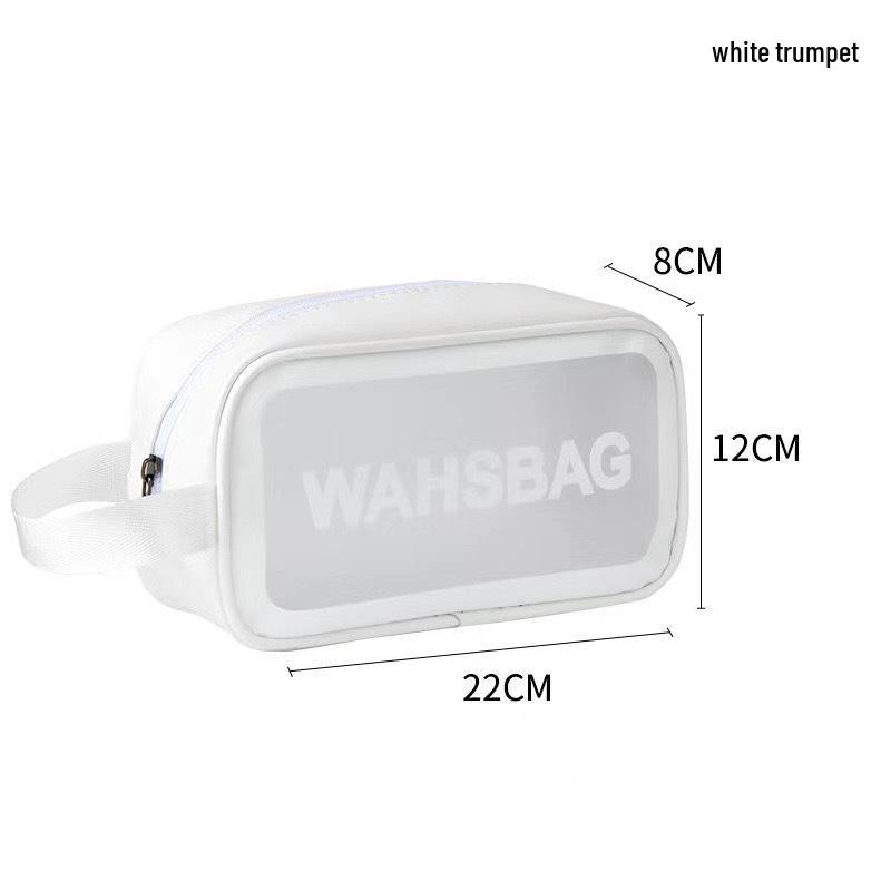 Waterproof Toiletry Bag: Women's Large Capacity Makeup & Cosmetics Travel Bag, Wet/Dry Separation, Portable Handheld Design.