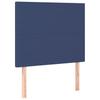 Box Spring Bed with Mattress & LED Blue 100x200 cm Fabric
