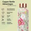 Copper Water Bottle Joint Less with Leak Proof Technology - Copper Bottle for Home, Office, Yoga & Travel Water Bottle, 1 Liter