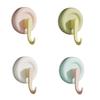 4Pcs Reusable Round Vacuum Suction Cup Hook Colorful Seamless Wall Hanger Accessories Punch-Free Door Hooks Toilet