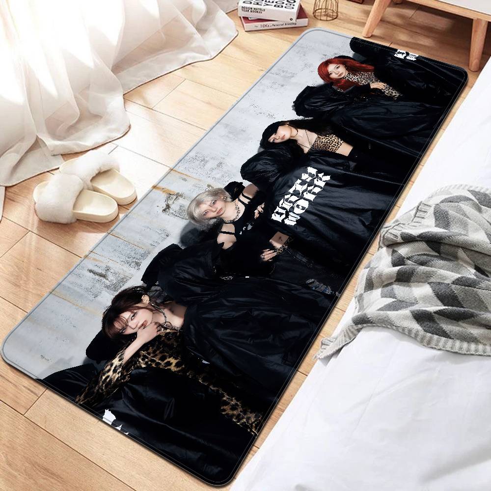 KPOP Korean Girl Group A-AespaS Floor Mat Non-Slip Laundry Room Mat Laundry Decor Balcony Child Living Room Household Carpets