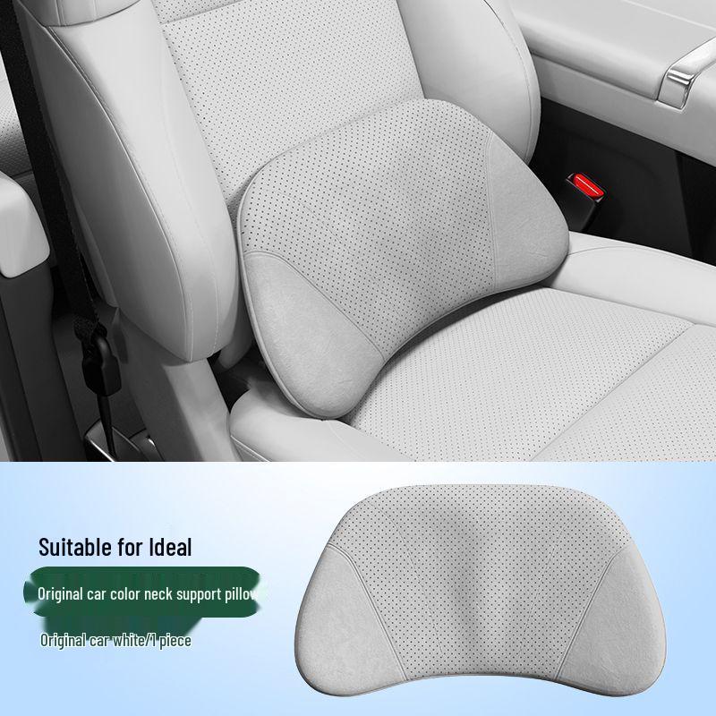 Ideal MEGA Headrest Neck & Lumbar Support Cushion – Suede Pillow for Car Interiors
