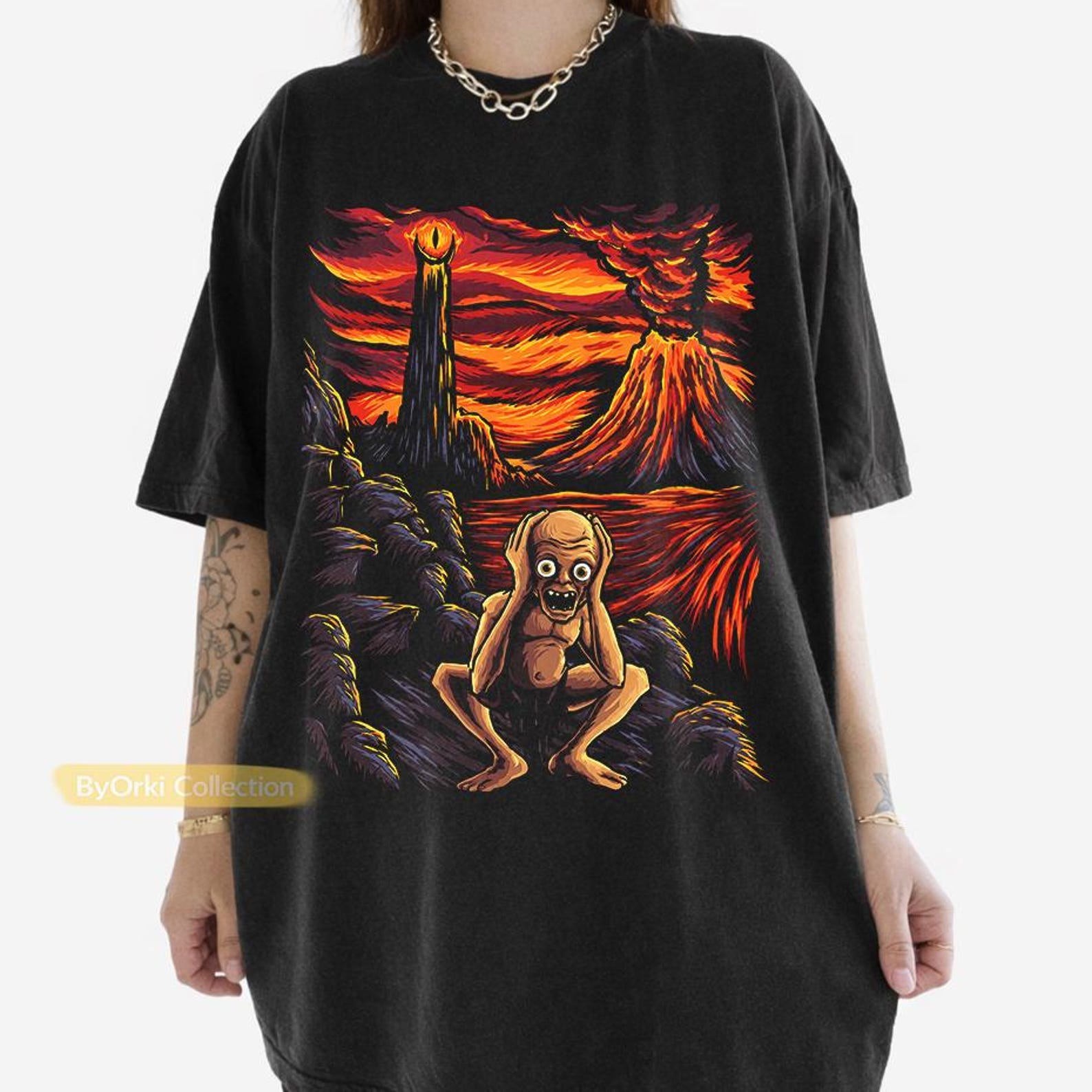 Vintage Gollum T shirt, Lord of the Rings Shirt, LOTR Mordor Tee, Precious Gollum Graphic Shirt, LOTR Fan Gift S