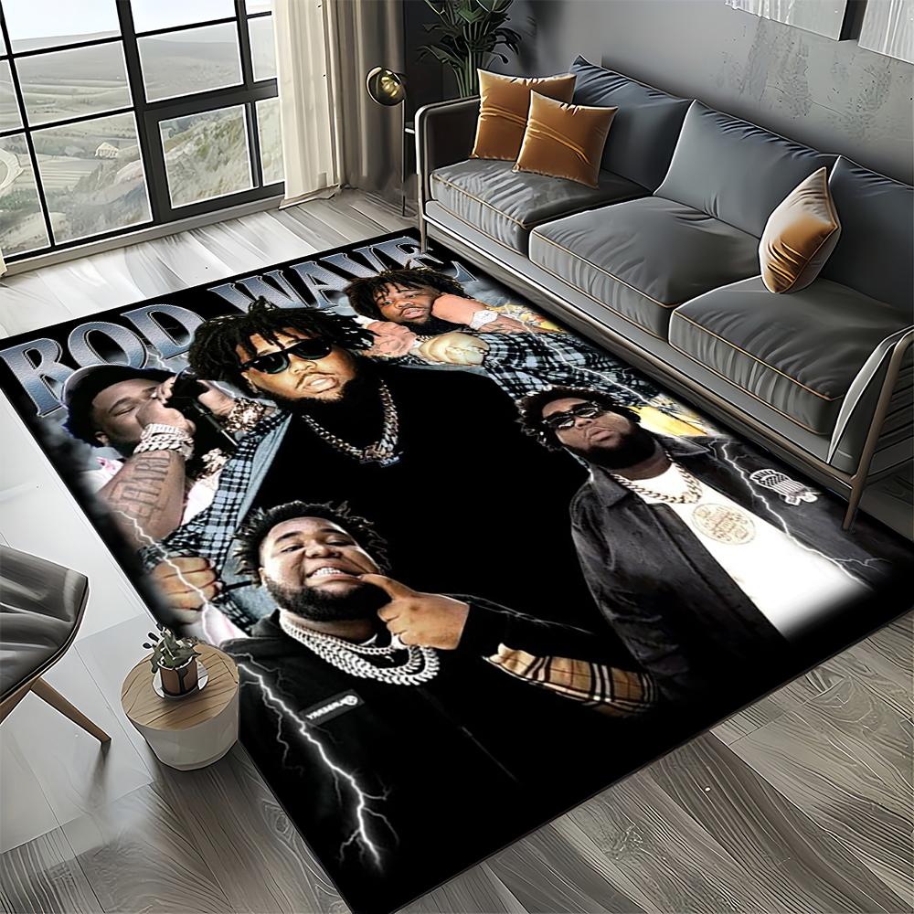 3D Printing Rod Wave Rapper Area Rug,Carpet Rug for Home Living Room Bedroom Sofa Doormat Decor,kids Play Non-slip Floor Mat