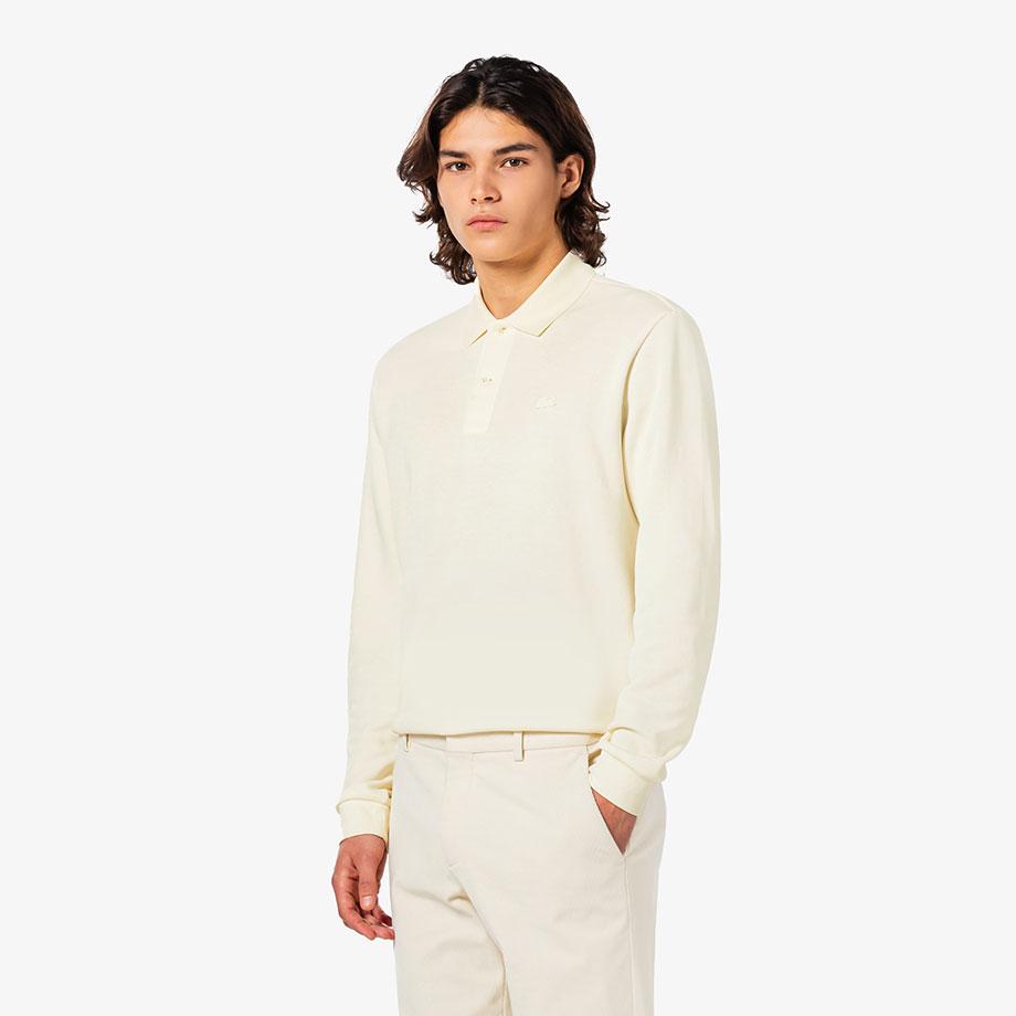 Lacoste Men's Ribbed Long-Sleeve Polo Shirt PH262E-55NXFJ