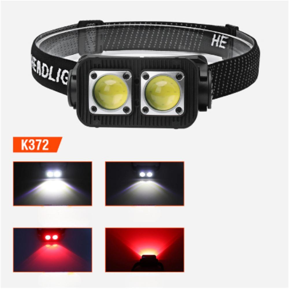 

3000LM светодиодный налобный фонарь COB портативный мощный перезаряжаемый налобный фонарь со встроенным аккумулятором водонепроницаемый налобный фонарь для походов и кемпинга K372