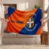 Luton Town Personalized Fleece Blanket With Football Logo, Custom Name Text Soft Warm Home Throw Blanket