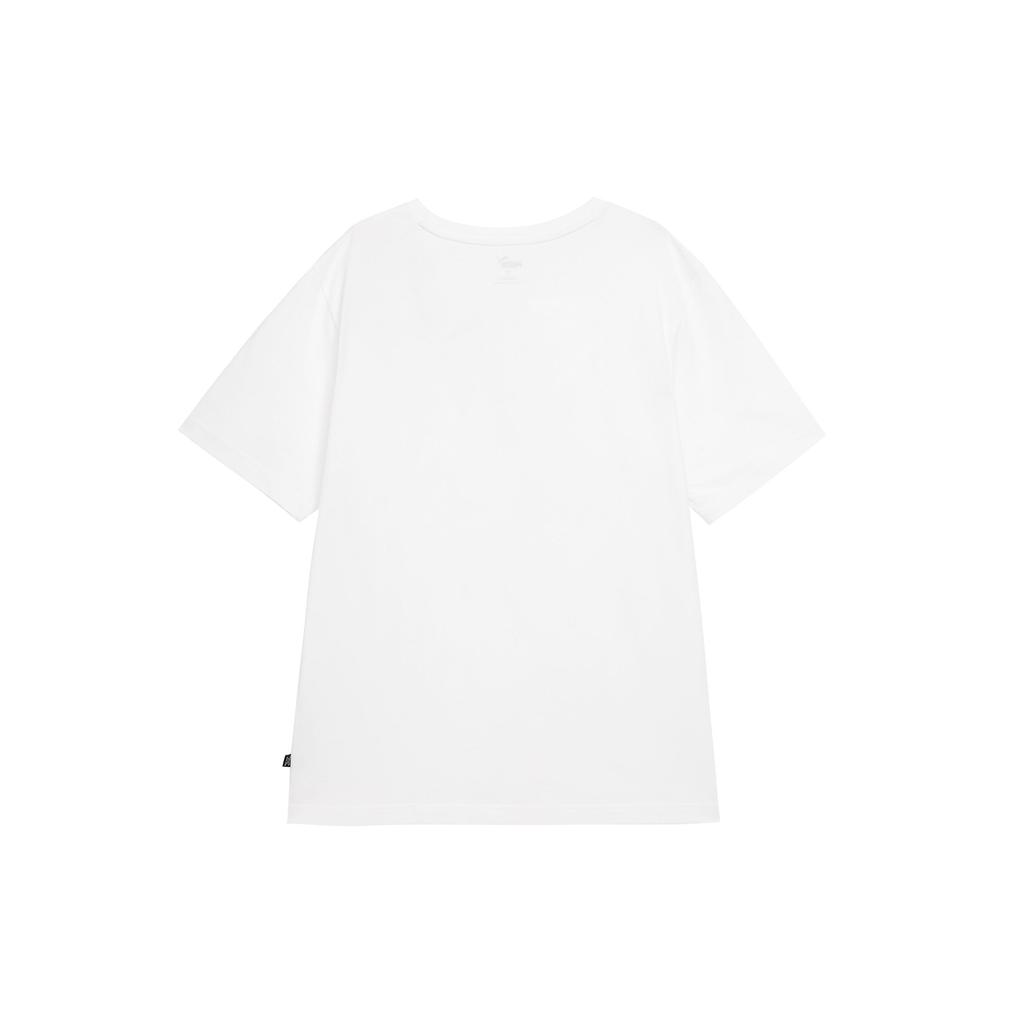 Puma Letter Print Crew Neck Straight Casual Short Sleeve T-Shirt Men Tops White 671260-02