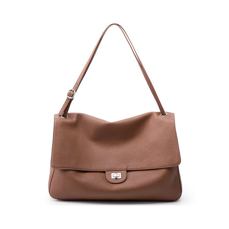 Borsa a tracolla da donna in pelle di mucca di alta gamma, di nicchia, casual, sotto il braccio - Grande capacità, a spalla singola