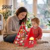 Cardboard Christmas Ornament Box Tree Advent Calendar Box, DIY Surprising Shaped Paper Hole Punch Multi Compartment Gift Fillable Countdown for Candy