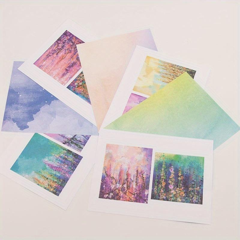 14 Sheets Water Color Craft Paper Pads Cutting Dies Art Background Origami Scrapbooking Card Making.