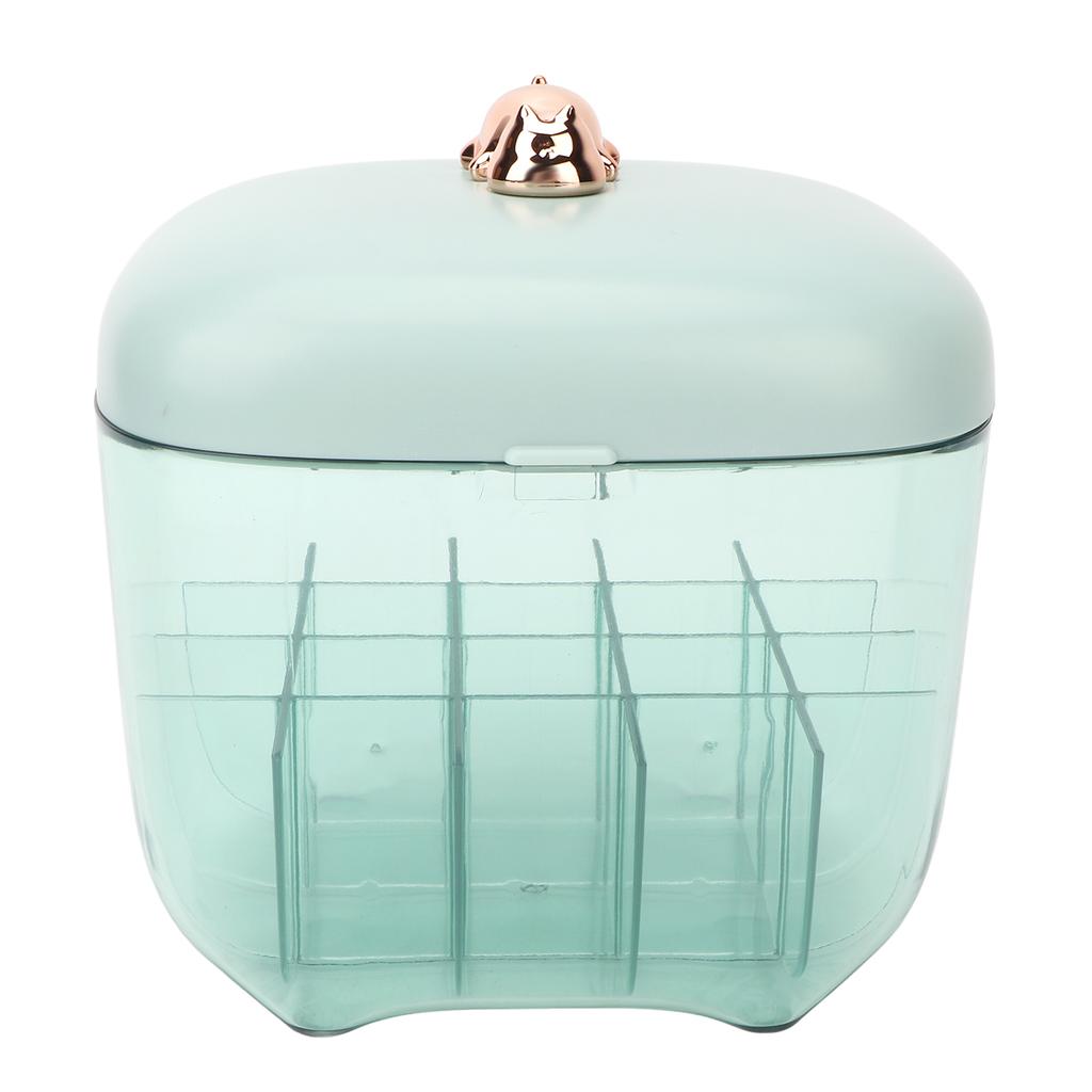 Lipstick Holder Organizer Dustproof Large Capacity Clear Display Storage Stand with Mirror for Table