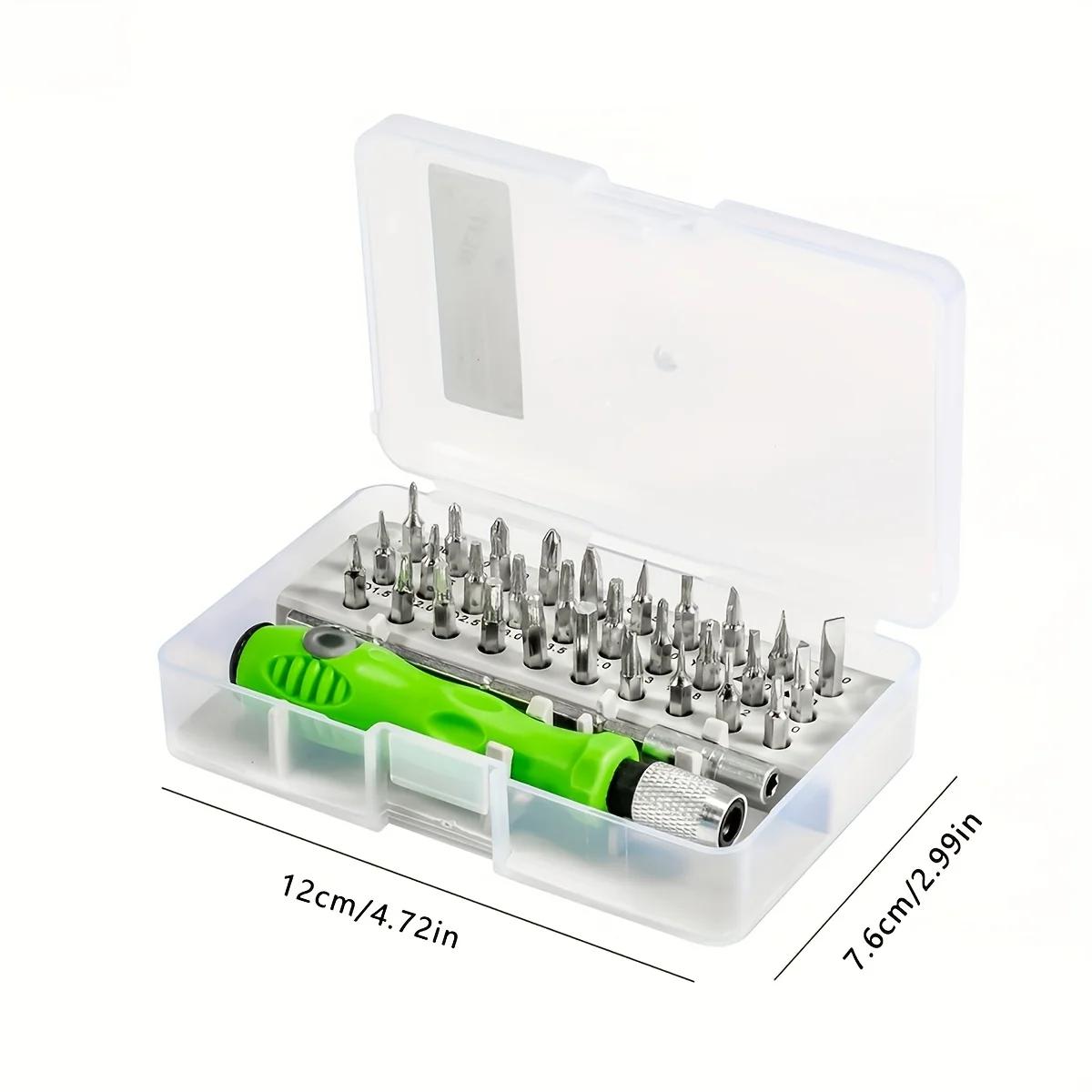 

Cross Border Special 32 в 1 многофункциональный инструмент для ремонта мобильных телефонов аппаратная отвертка комбинированный набор мини-отверток зелёный