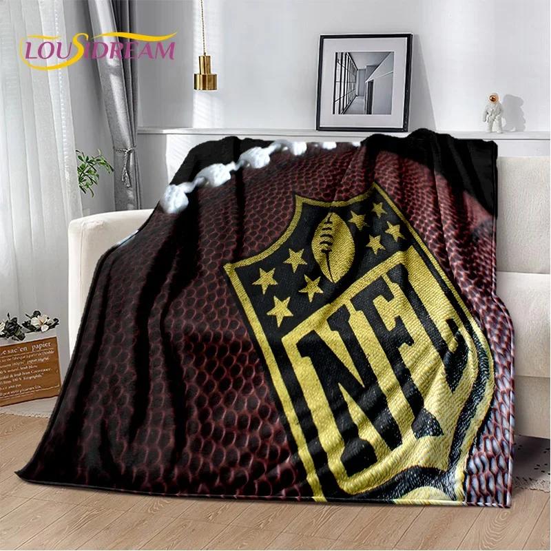 3D American Football Rugby Team Soft Flannel Blanket for Beds Bedroom Sofa Picnic,Throw Blanket for Cover Outdoors Leisure Gift