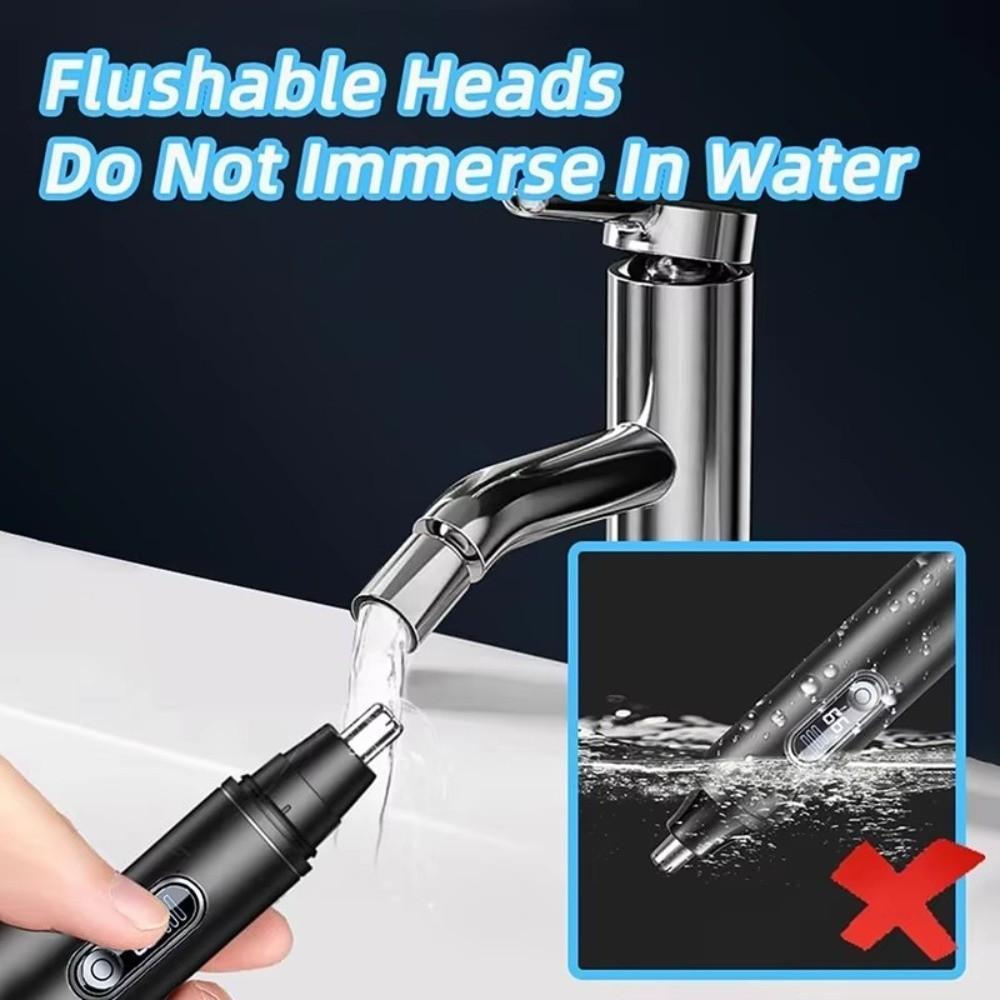 Rotary Cutter Head Electric Nose Hair Trimmer Efficient Ear Face Clean Trimmer  Unisex