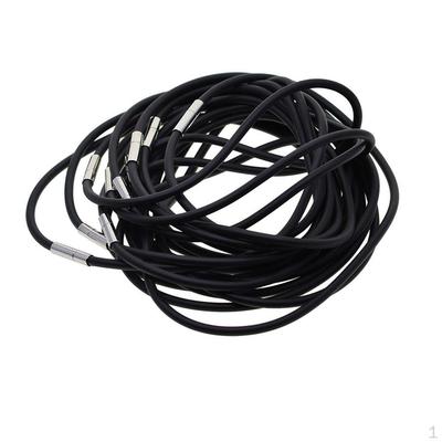 3mm Rubber Cord Necklace Chain with Secure Copper Clasp