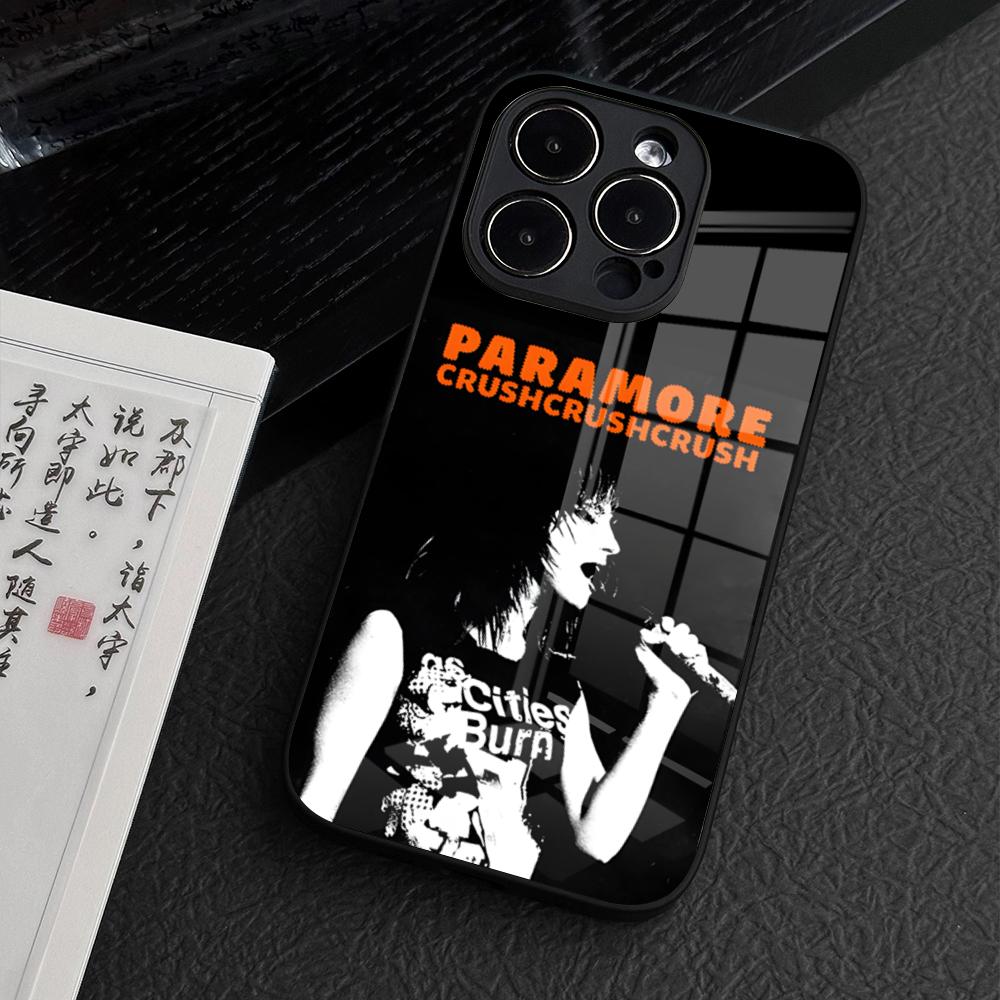Paramore Band Whitepaper Phone Case For IPhone 17 Pro Max 15 16 Pro 14 Plus 12 11 13 14 Magsafe Wireless Charge Glass Cover