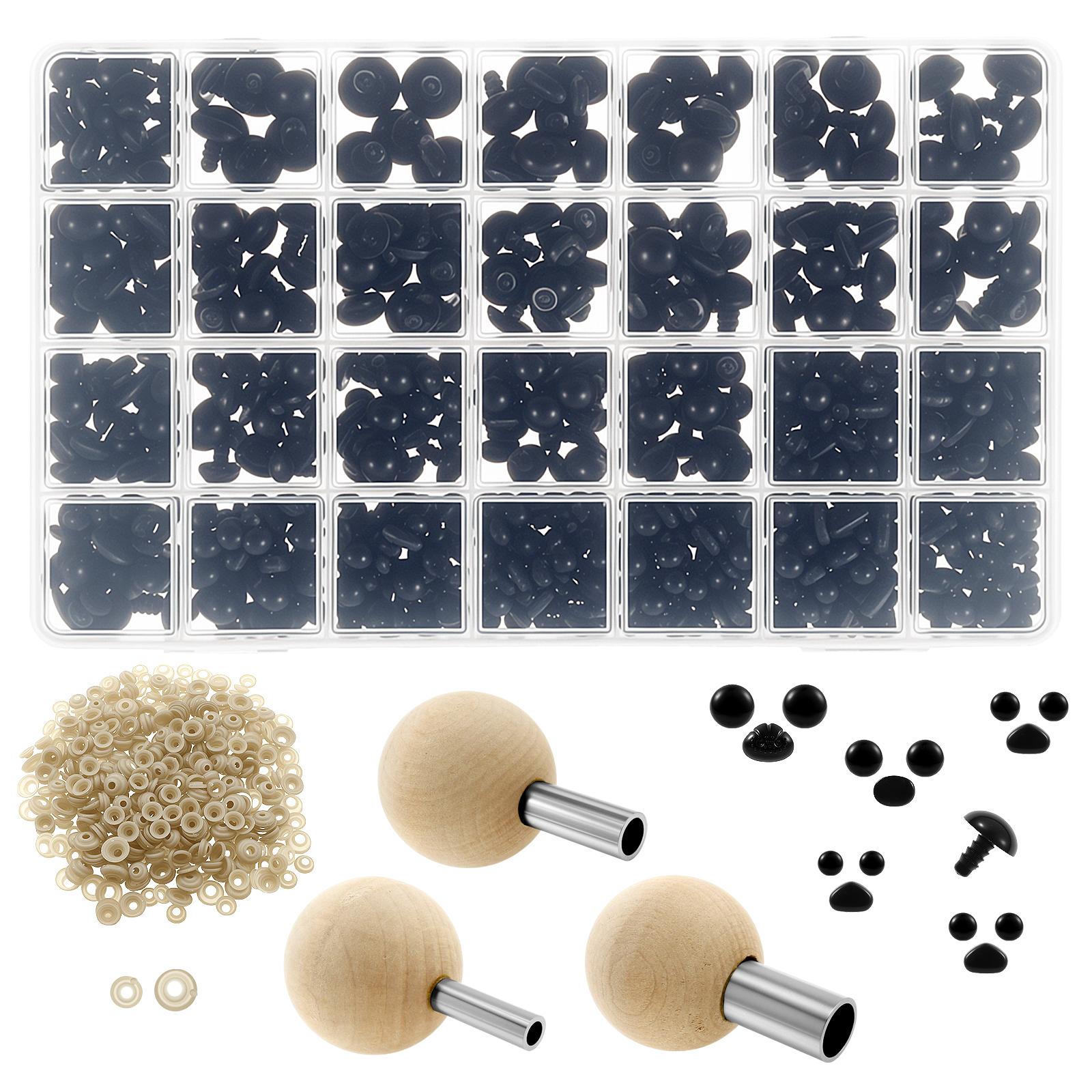 

1003 шт. Пластиковые безопасные глаза и носы для кукол 6-14 мм Набивные вязаные крючком глаза с шайбами Глаза и носы для крафтовых кукол для плюшевых игрушек