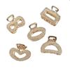 Gold Hair Claw Metal Barrette Fashion Hairpin  Women