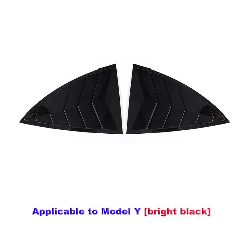 For Tesla Model Y 2024 Blinds Decoration Rear Triangular Window Spoiler Louver Shutter Cover Model Y 2020 2024 Accessories