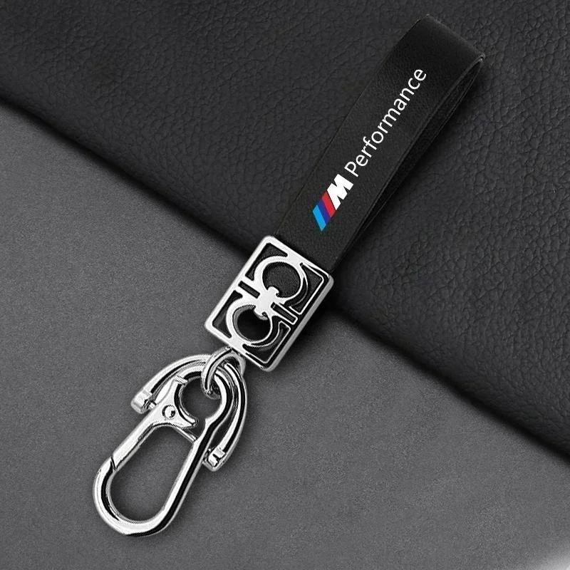 1Pcs Leather Key Chain Car Keyring Pendant Keychain Decor Styling For BMW E34 E36 E60 E90 E46 E39 E70 F10 F20 F30 X5 X6 X1 M3 M5 M6
